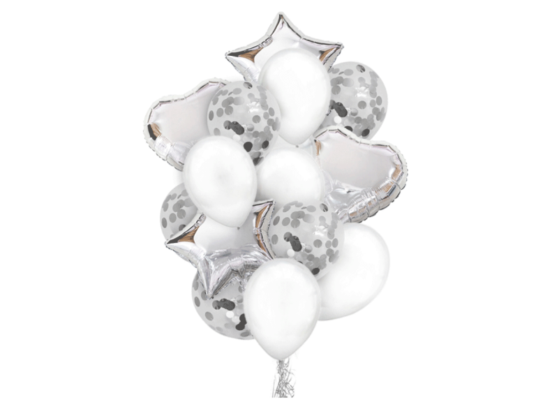 Silver balloon bouquet 768x576